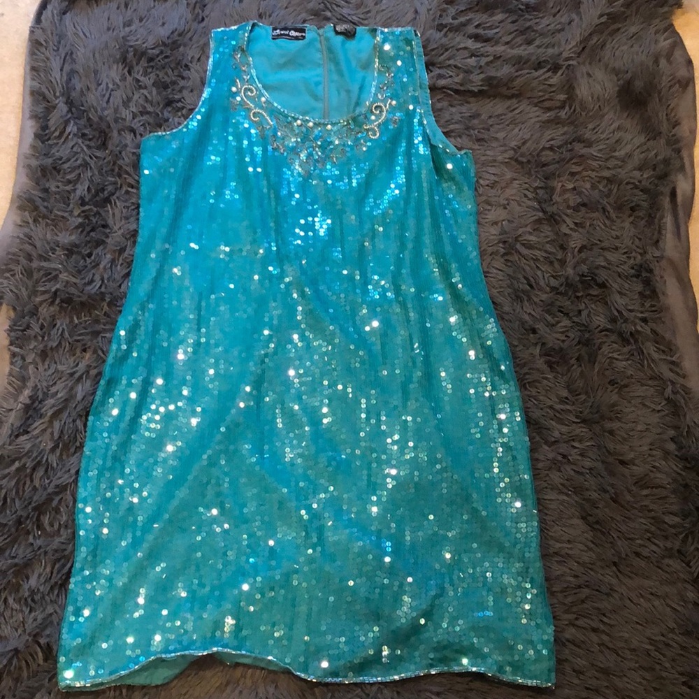 Vintage Jewel Queen sequin jacket dress